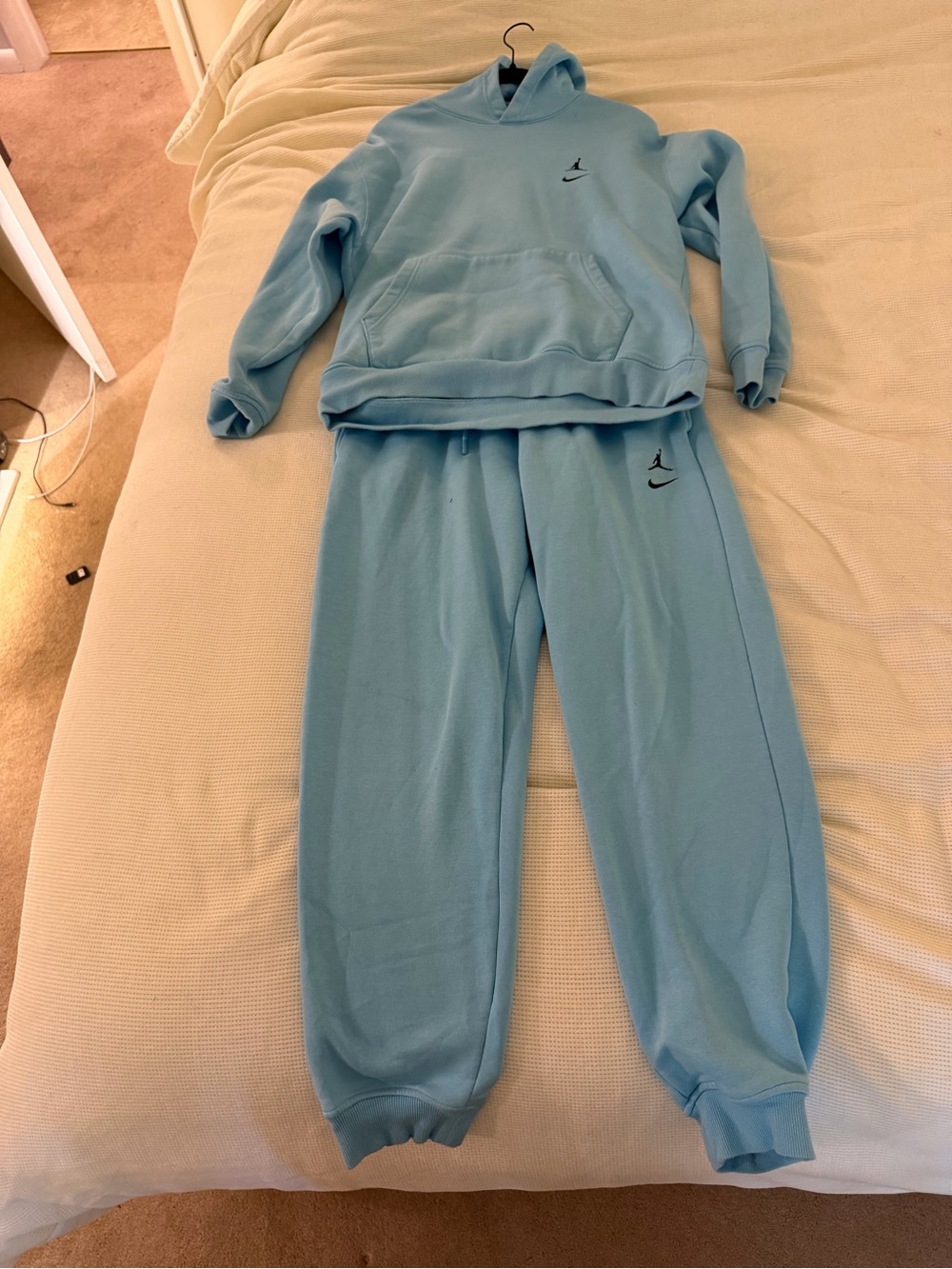 Jordan Nike Blue Matching Hoodie & Sweatpants Set Men’s Medium